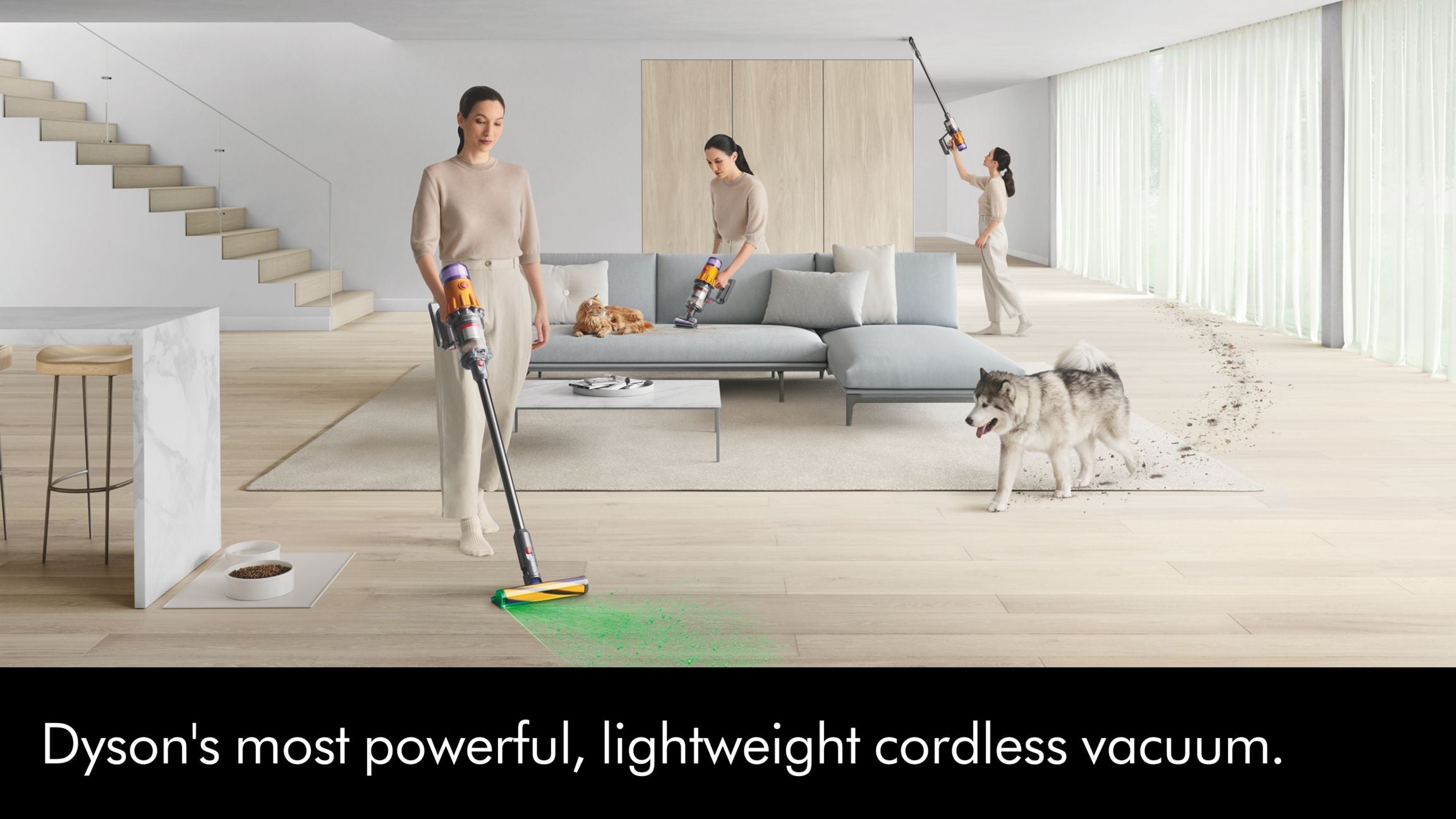 Dyson V12 Detect™ Slim Absolute vacuum in Yellow/Nickel