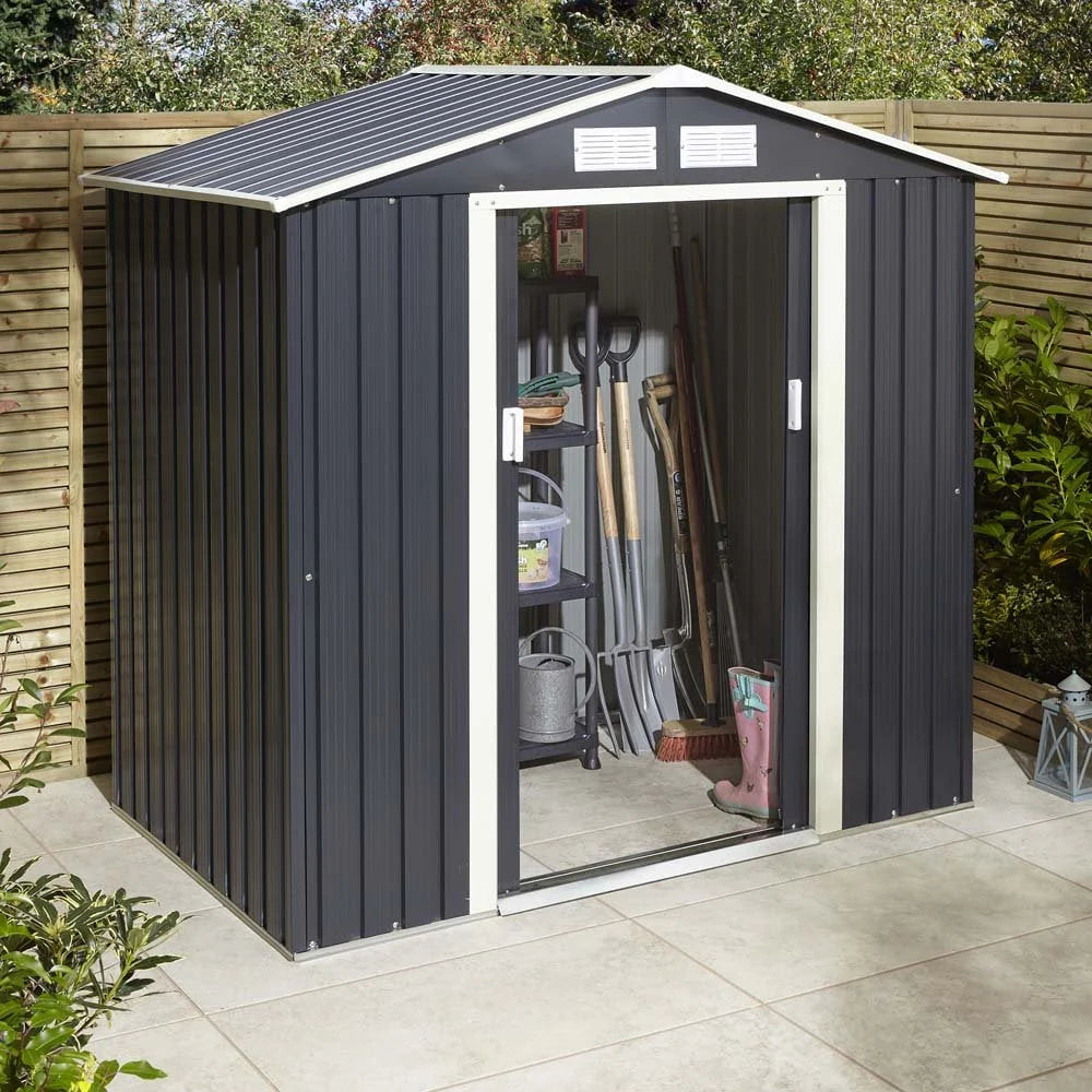 6x4 Trentvale Metal Apex Shed