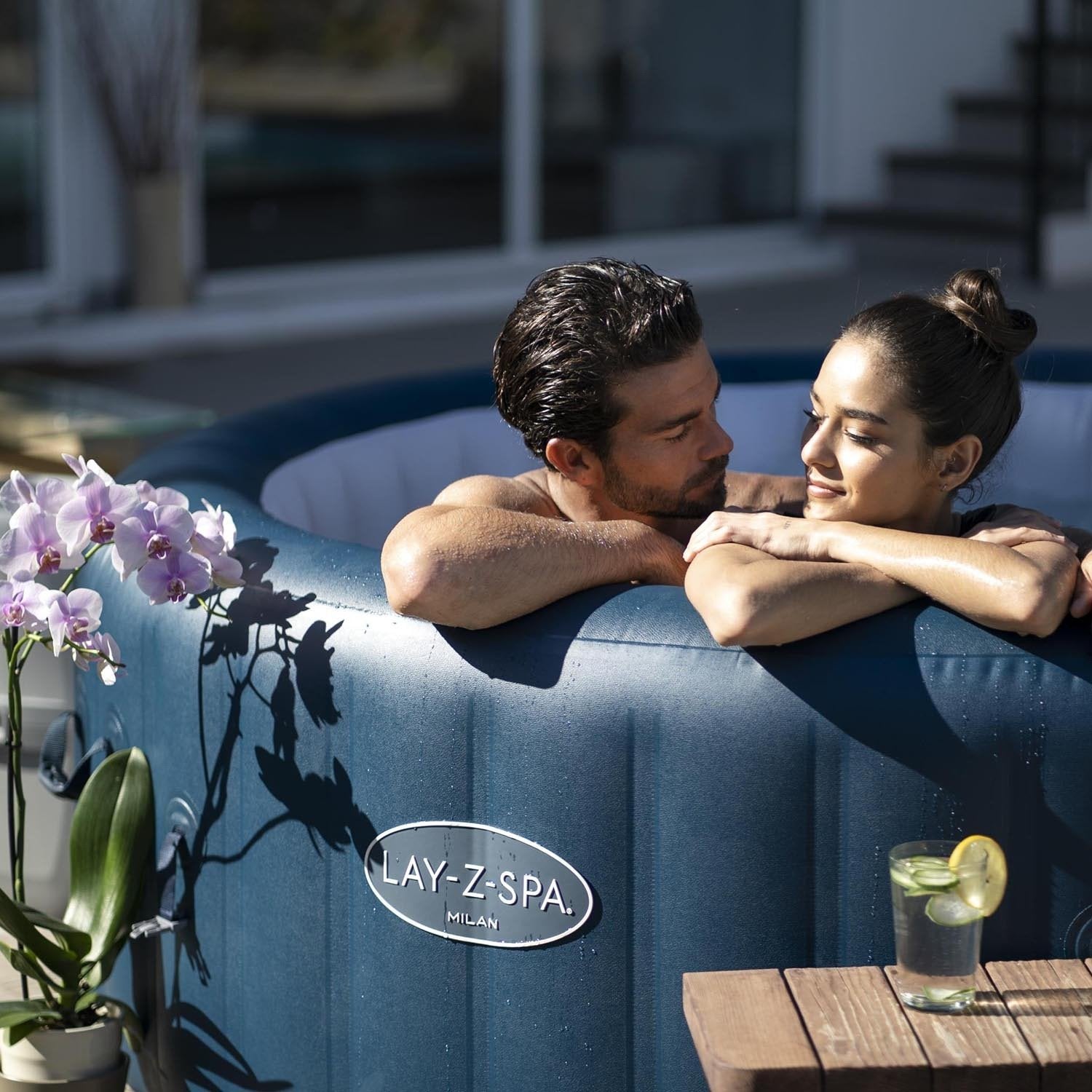 Lay-Z-Spa Milan Blue AirJet Plus Hot Tub