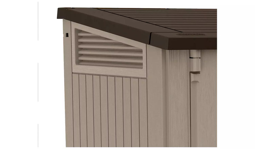 Keter Store-It-Out Midi 880L Plastic Garden Storage – Beige & Brown £74.99